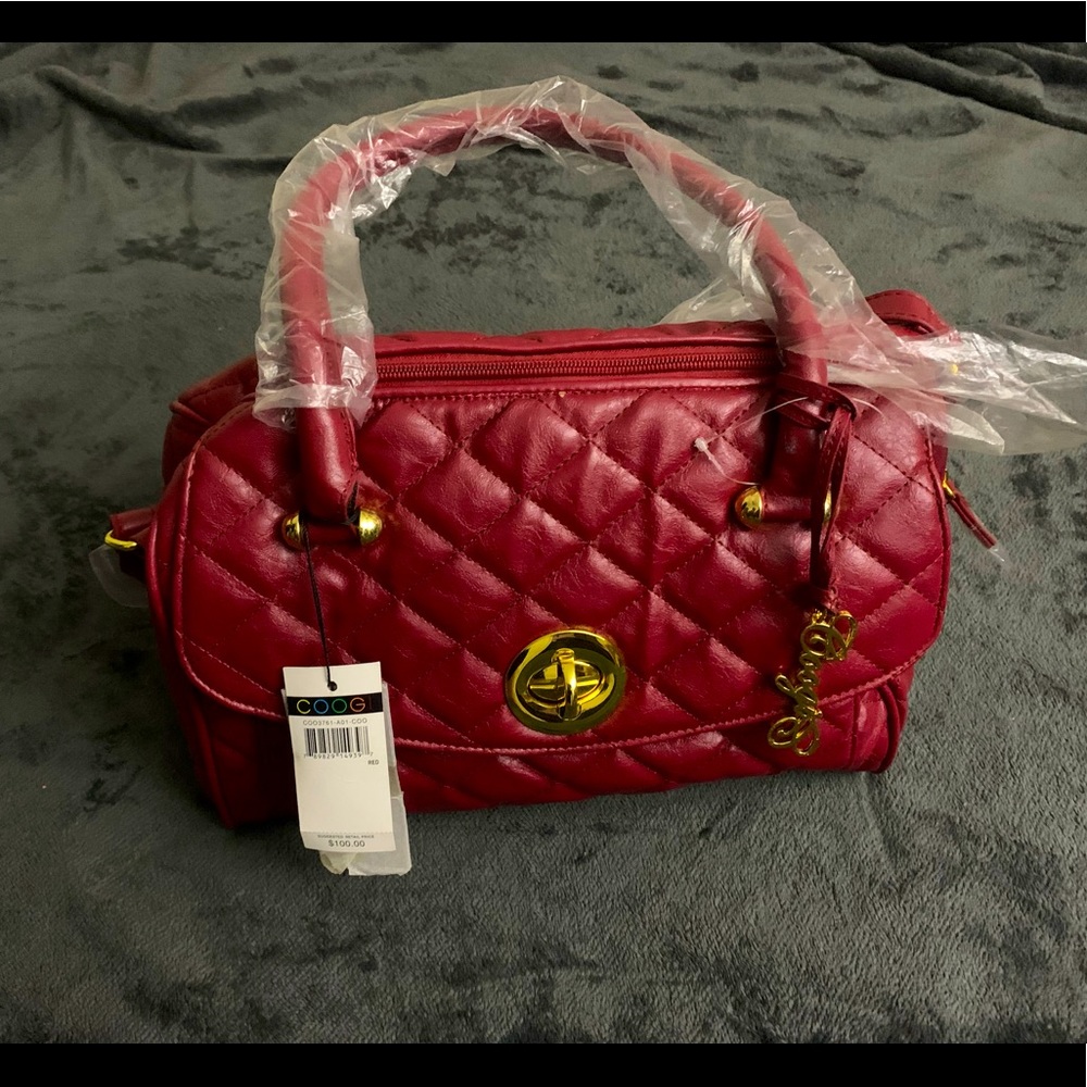Coogi Red Leather Purse